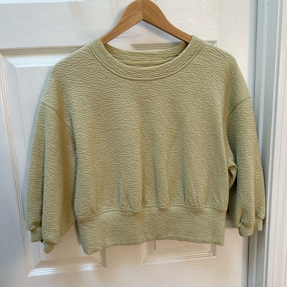 Lululemon Textured Crewneck Pullover sweatshirt Dew Green 6 - Picture 2 of 7